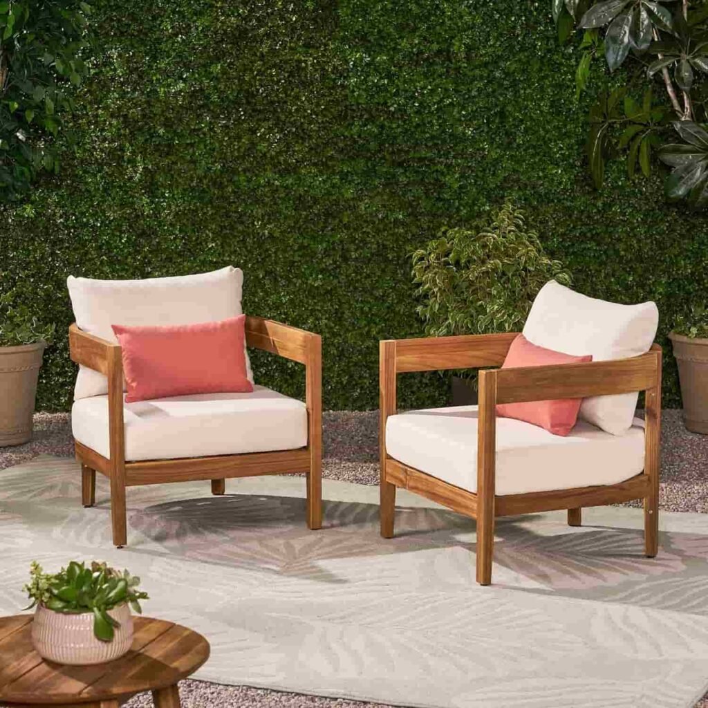 outdoor club chairs with cushions
