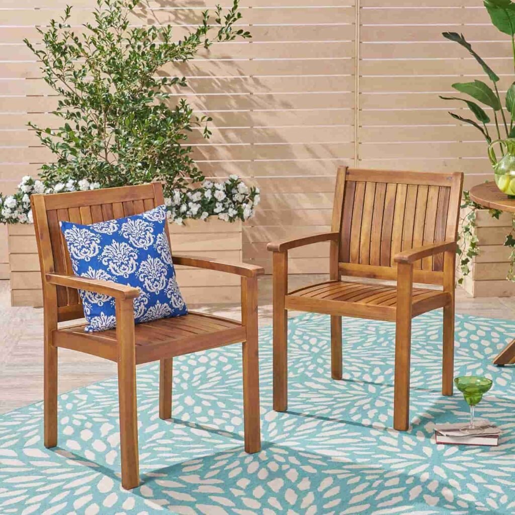 outdoor club hardwood armchair