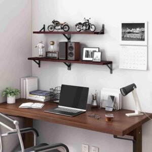 best walnut floating shelves