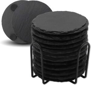 black marble coasters