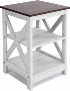 farmhouse end tables white