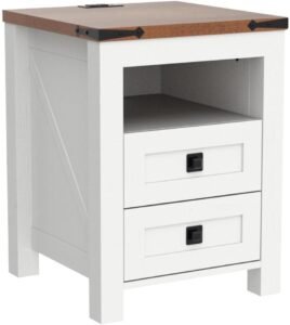 farmhouse end tables with drawers