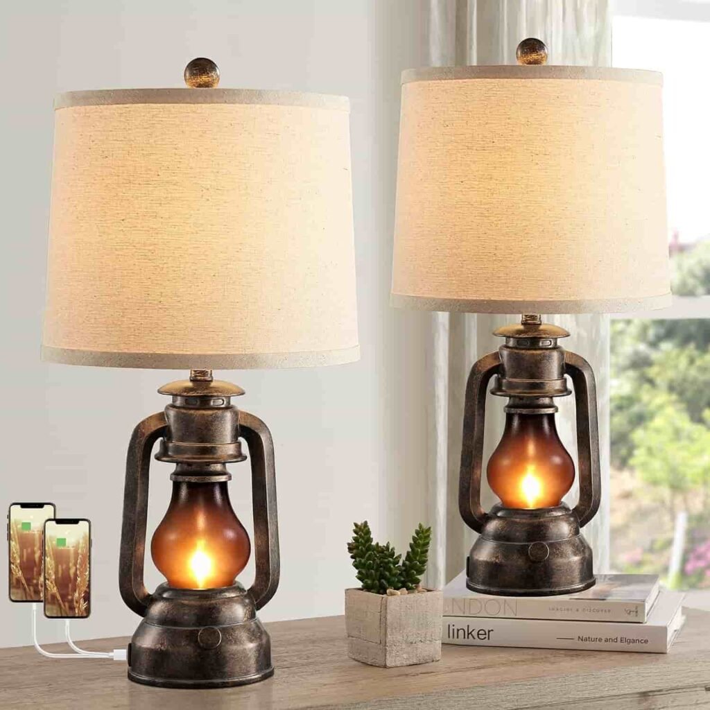 large rustic table lamps