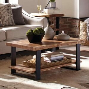 rustic real wood coffee tables