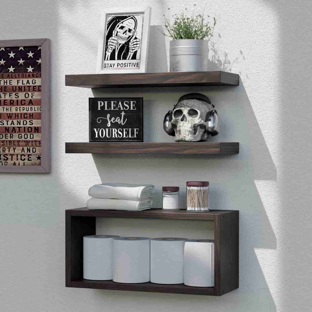 solid walnut shelves