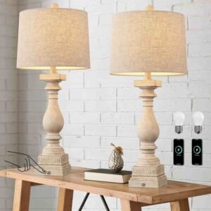 wooden rustic table lamps