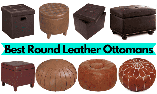 9+ Best Round Leather Ottomans for comfort & Style [2024]