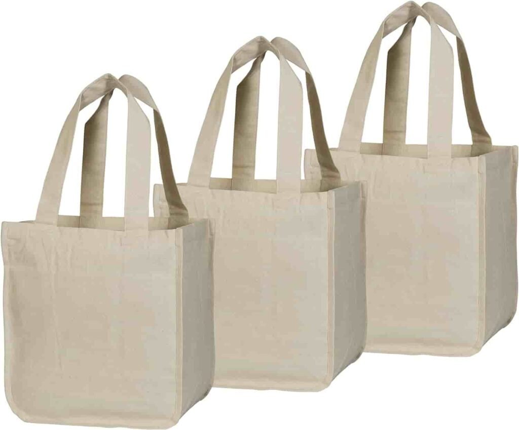 reusable grocery bags with flat bottom