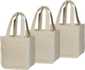 reusable grocery bags with flat bottom