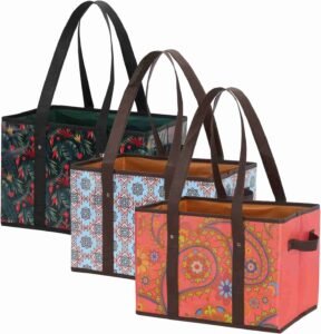 Stylish reusable grocery bags