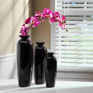 black vases decor