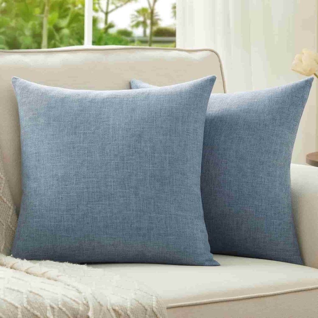 blue pillow covers 24x24