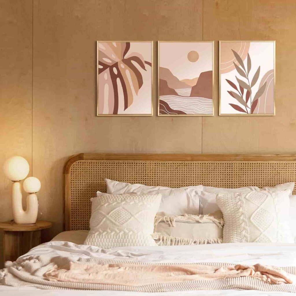 boho wall art with frame