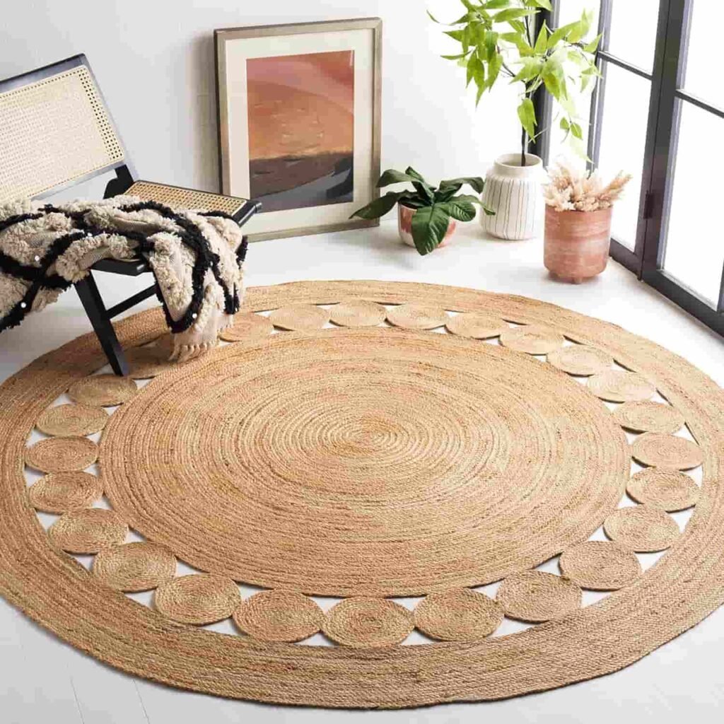 braided round jute rug