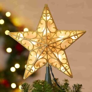 christmas tree star topper with lights