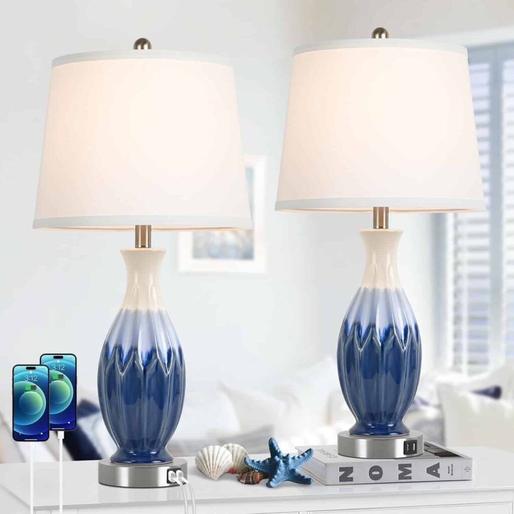coastal table lamps set of 2
