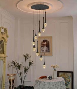 frosted bubble chandeliers