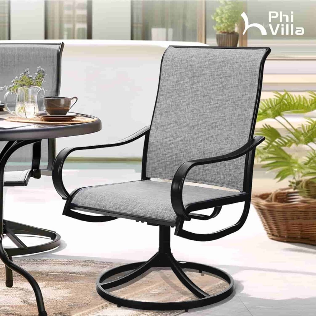 heavy duty metal outdoor dining chairs