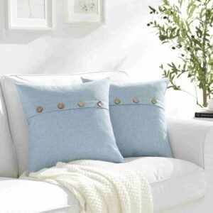 light blue pillow covers