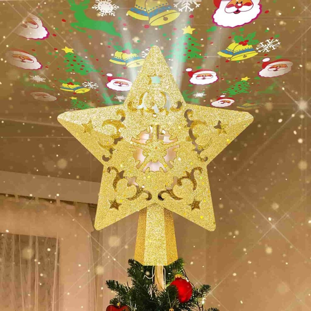 ligthed christmas tree topper