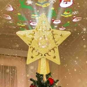 ligthed christmas tree topper