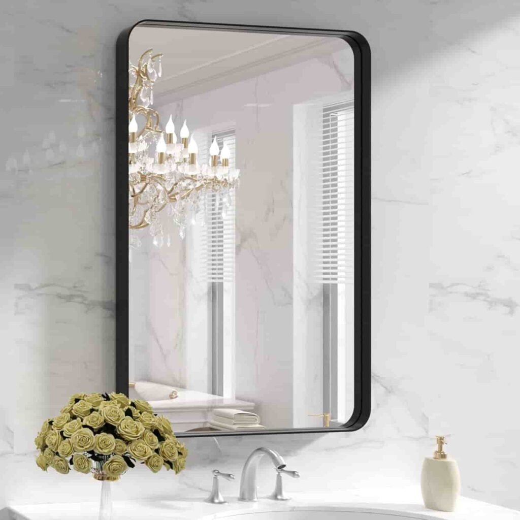 metal frame bathroom mirror full length