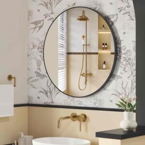 metal frame bathroom wall mirror