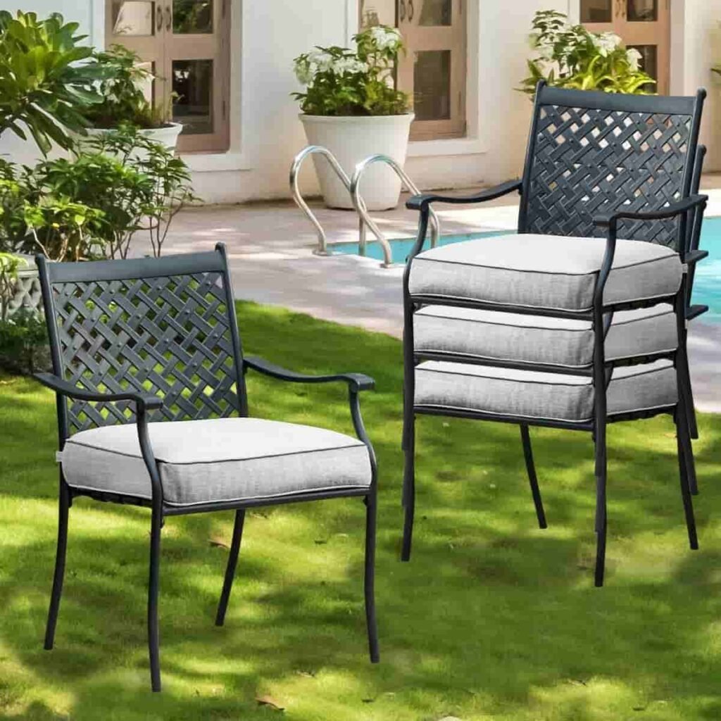 metal garden dining chairs