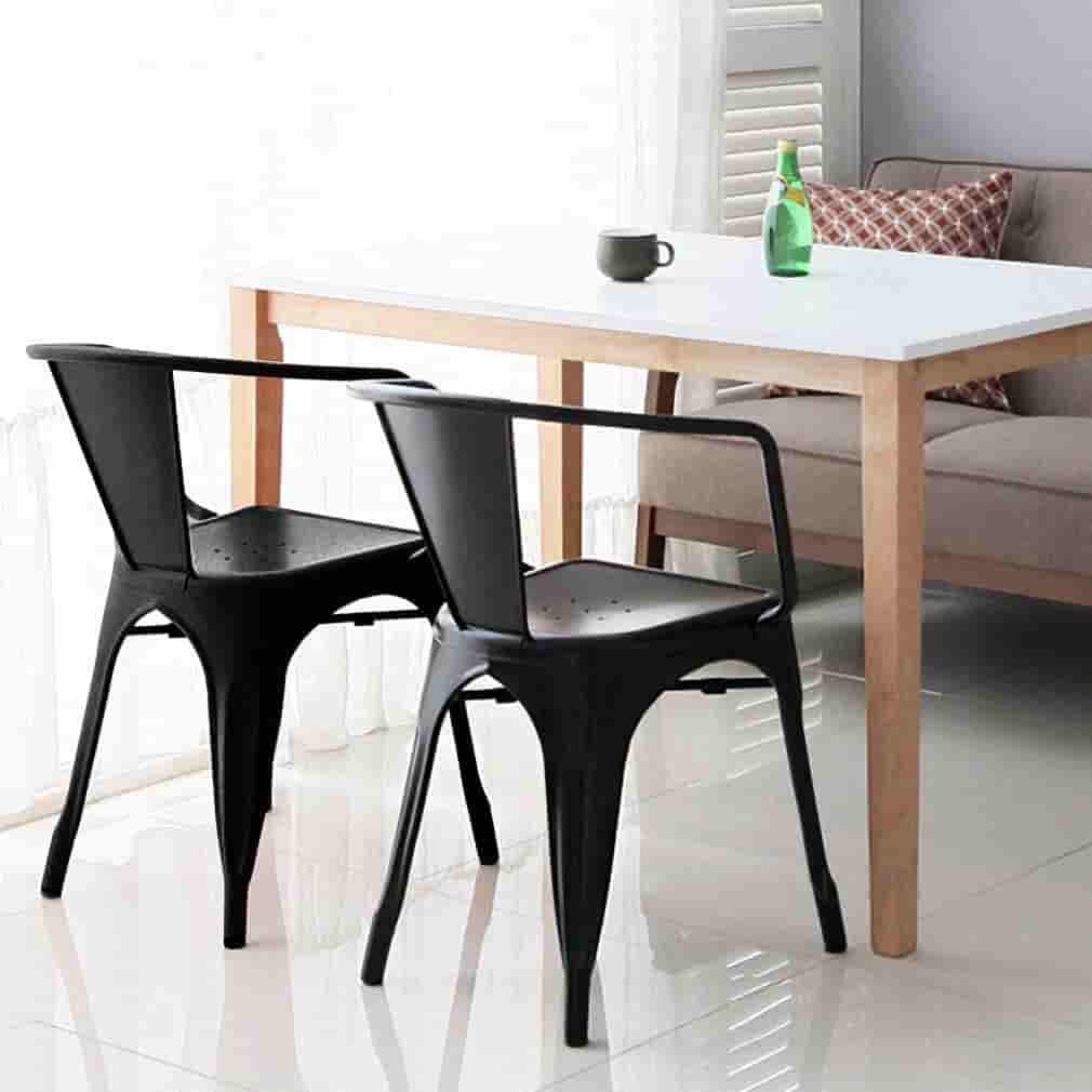 metal outdoor dining chairs with arms