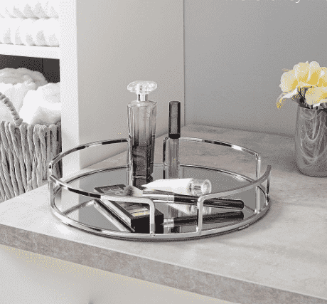 mirror round decorative trays