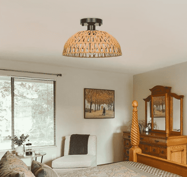 modern rattan bohemian chandelier