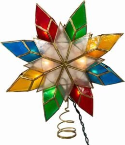multi color star tree topper