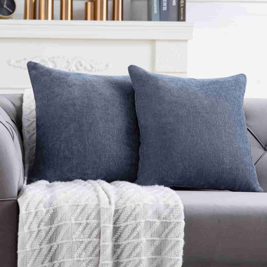 navy blue pillow covers