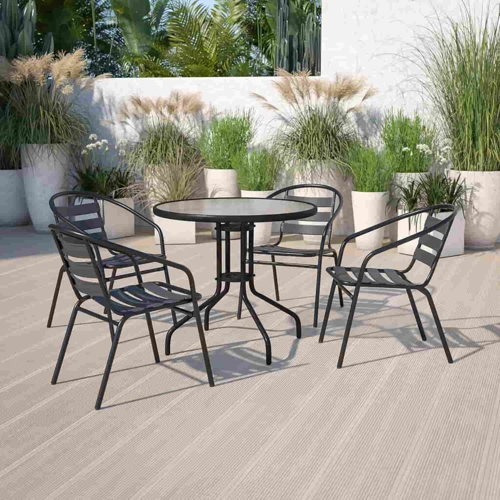 top rated metal outdoor dining chairs