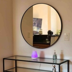 vintage metal frame bathroom mirror