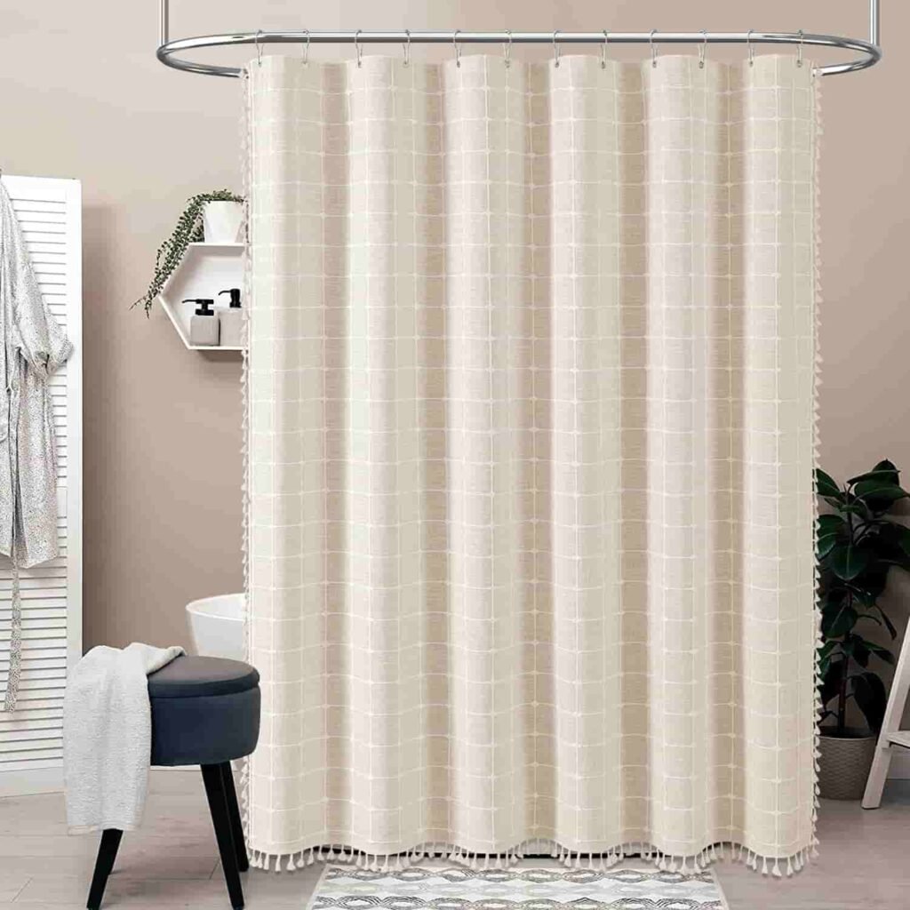 modern linen shower curtains