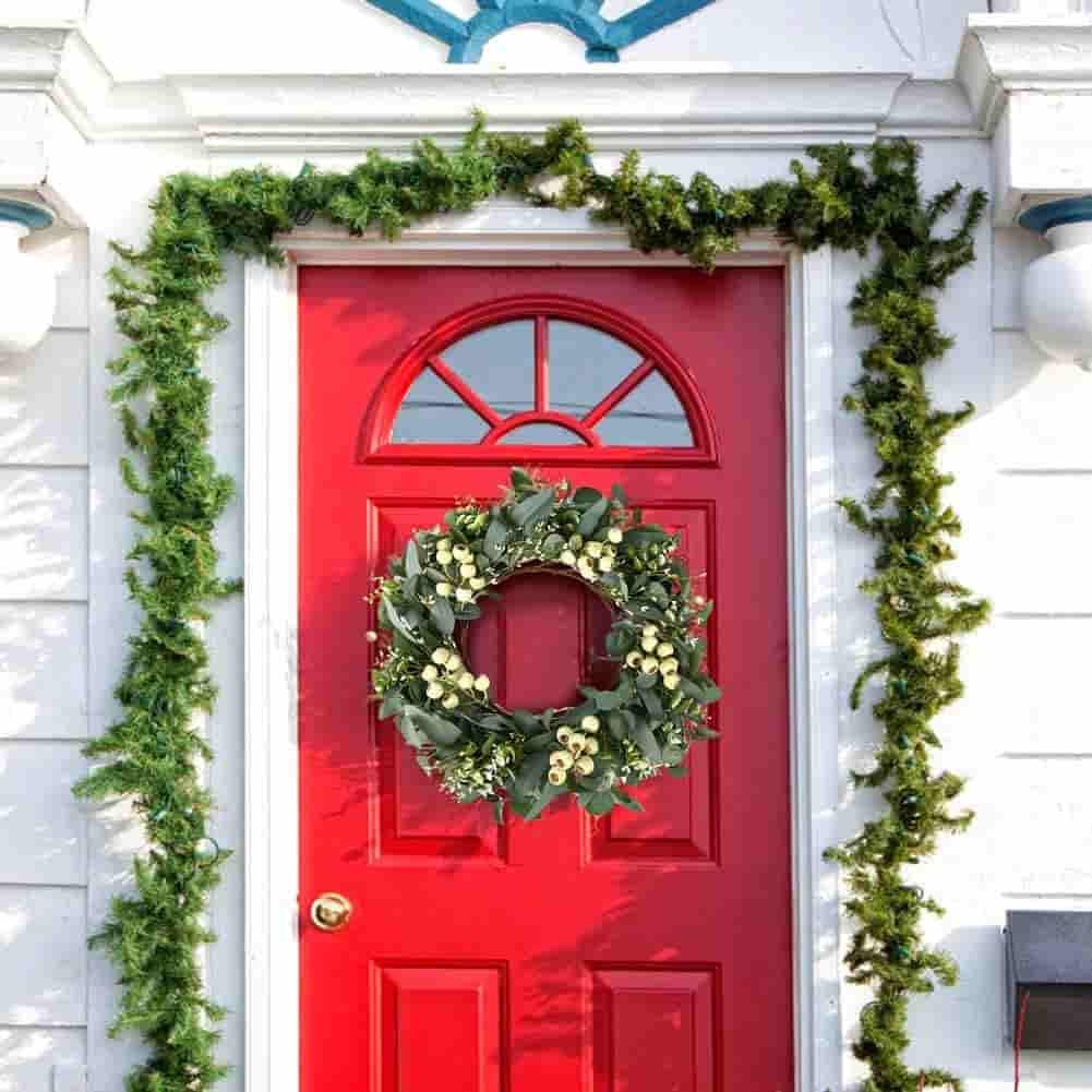 modern spring wreath for front door