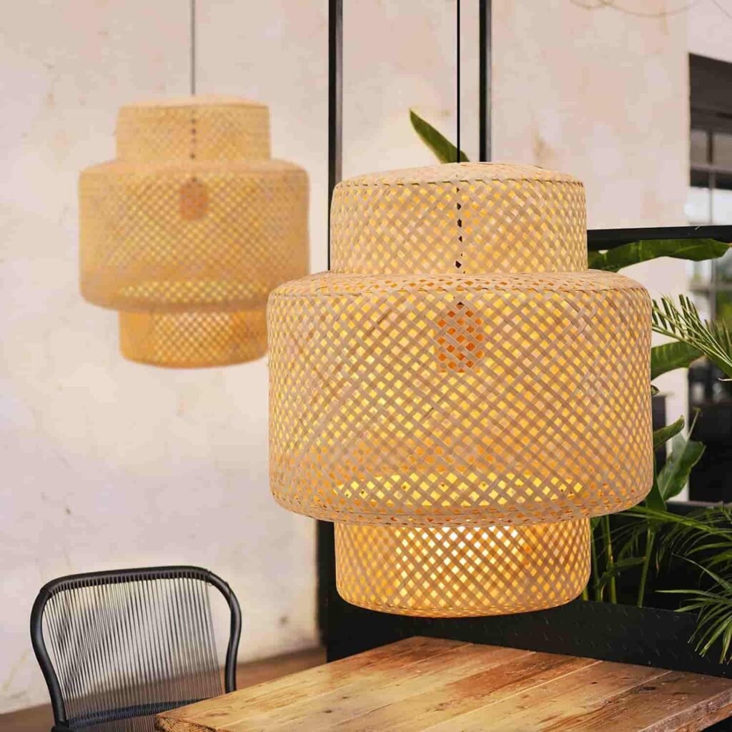 rattan ceiling light