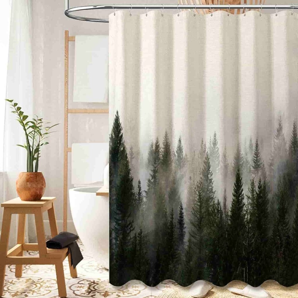 waterproof linen shower curtains