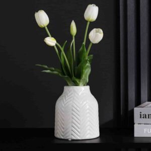 white ceramic vase for home decor