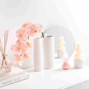 white vase for plants