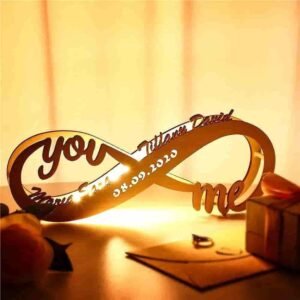 3D Illusion Infinity Love Night Light - gifts for boyfriend
